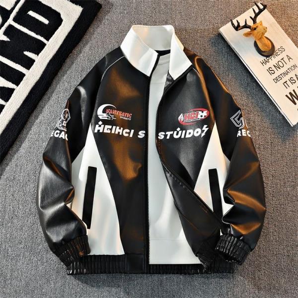 کاپشن چرم موتور سواری  کد 9983