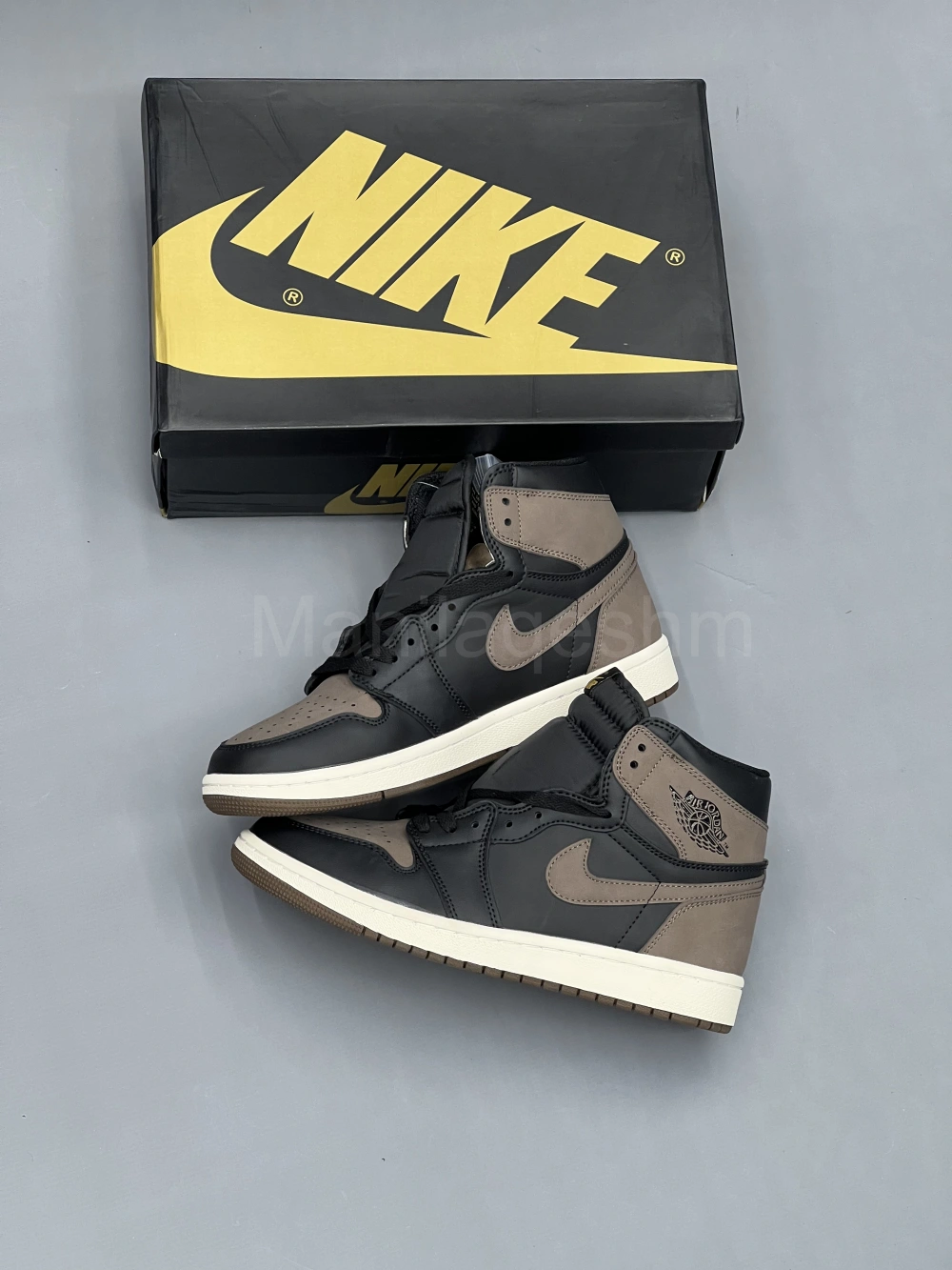 کفش جردن وان ساقدار پالومینو قهوه ای مشکی Jordan 1 High Palomino