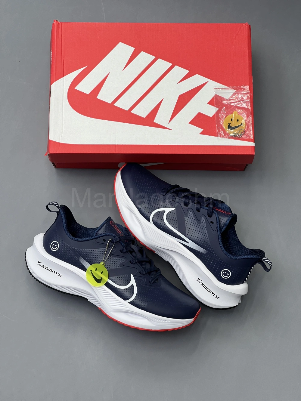 کتونی نایک زوم ایکس لبخند سرمه ای چرم Nike Zoom X Smiley