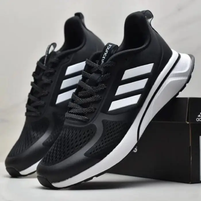 کتانی آدیداس کلود مشکی سفید Adidas Cloudfoam TND