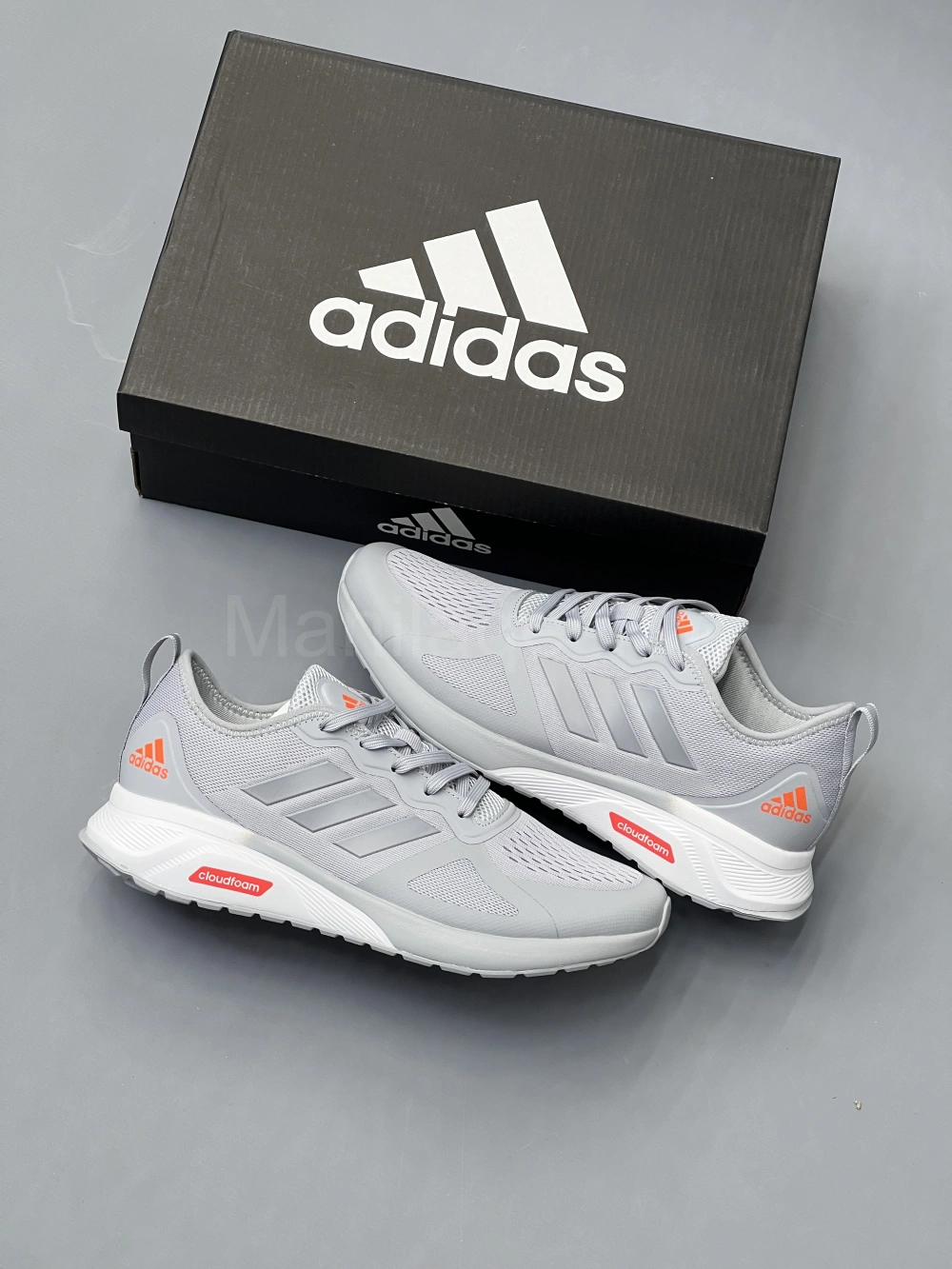 کتونی آدیداس کلود فوم خاکستری Adidas Cloudfoam