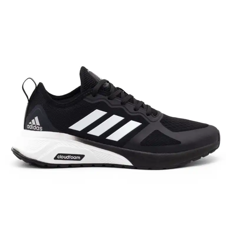 کتانی مشکی سفید آدیداس کلود فوم Adidas Cloudfoam