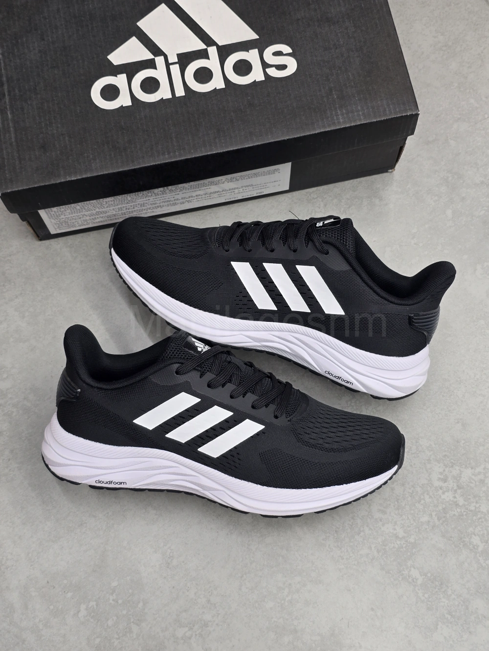 کتونی آدیداس مشکی سفید کلود فوم Adidas Cloudfoam