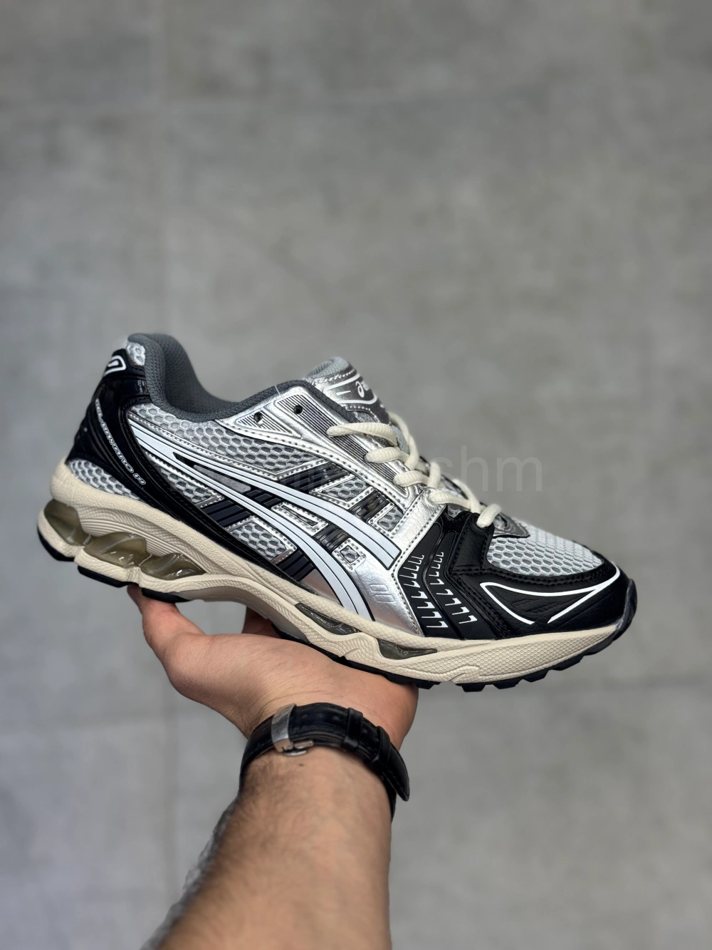 کفش اسیکس کایانو 14 نقره‌ای طوسی ASICS Kayano 14 Black Grey