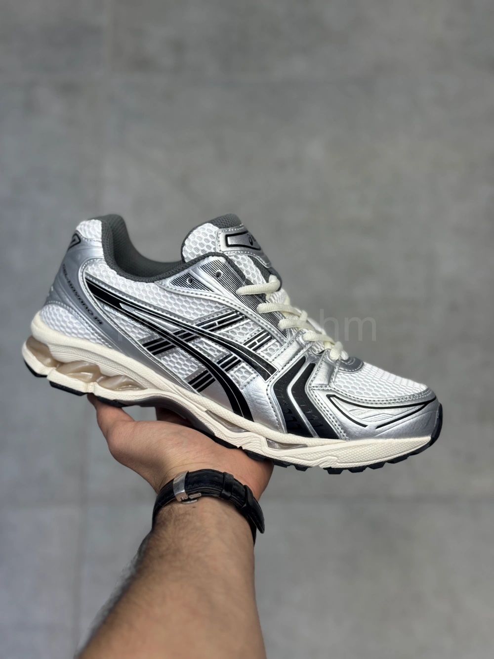 کفش اسیکس کایانو 14 نقره‌ای مشکی ASICS Kayano 14 Silver Black