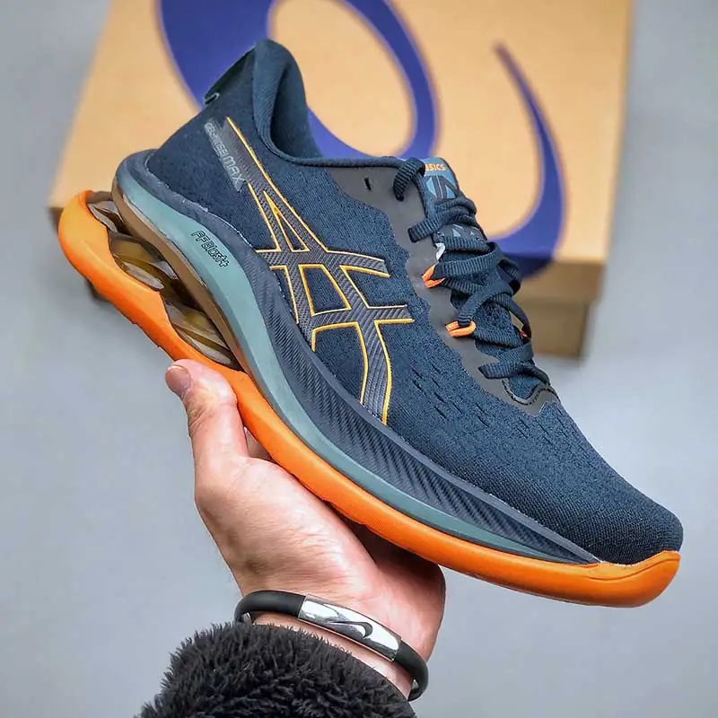 اسیکس ژل کینسی مکس سرمه ای نارنجی Asics GEL-KINSEI MAX