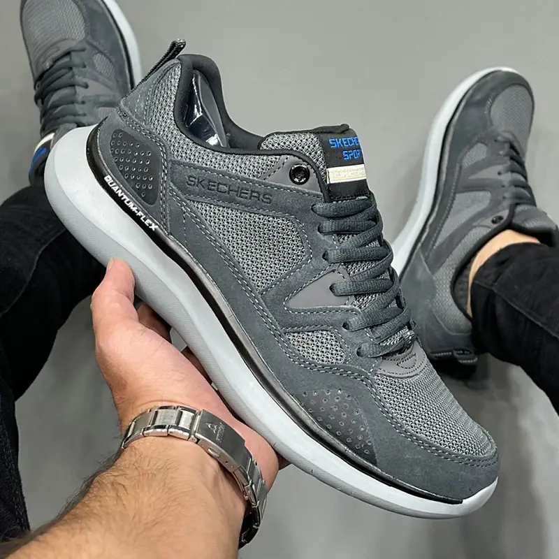 کفش اسکچرز کوانتوم خاکستری Skechers Quantum Flex