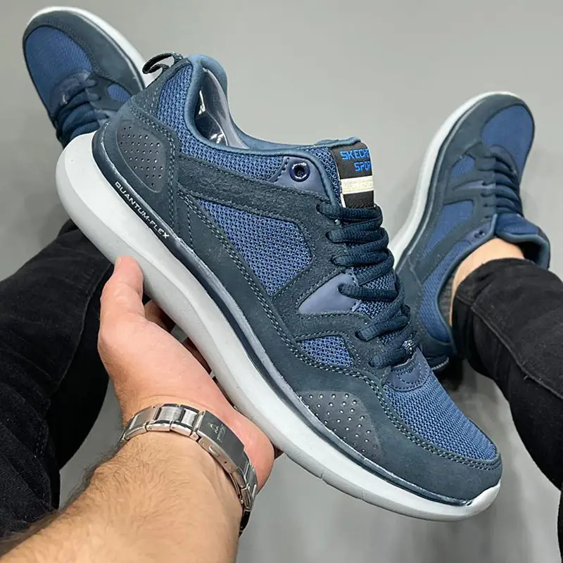 کفش اسکچرز کوانتوم سرمه ای Skechers Quantum Flex