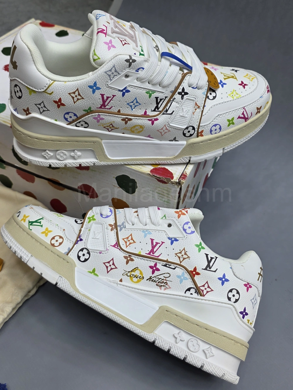 کتونی لویی ویتون ترینر سفید LV x TM – Louis Vuitton Trainer