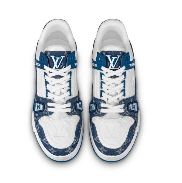 کتونی لویی ویتون ترینر آبی Louis Vuitton LV Trainer