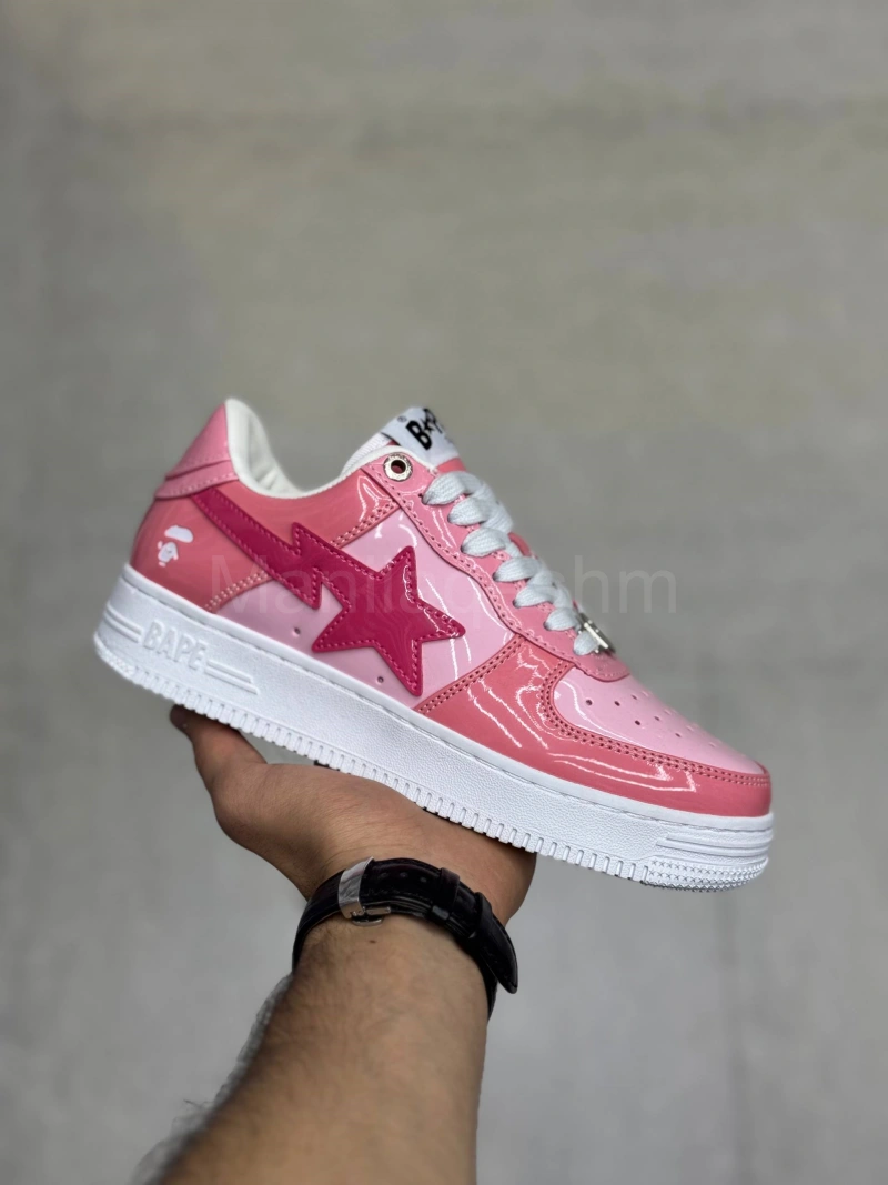 کفش بیپ استا ورنی صورتی Bape Sta Camo Pink
