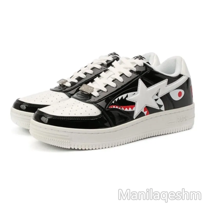 کفش بیپ استا شارک مشکی سفید Bape Sta Shark Black
