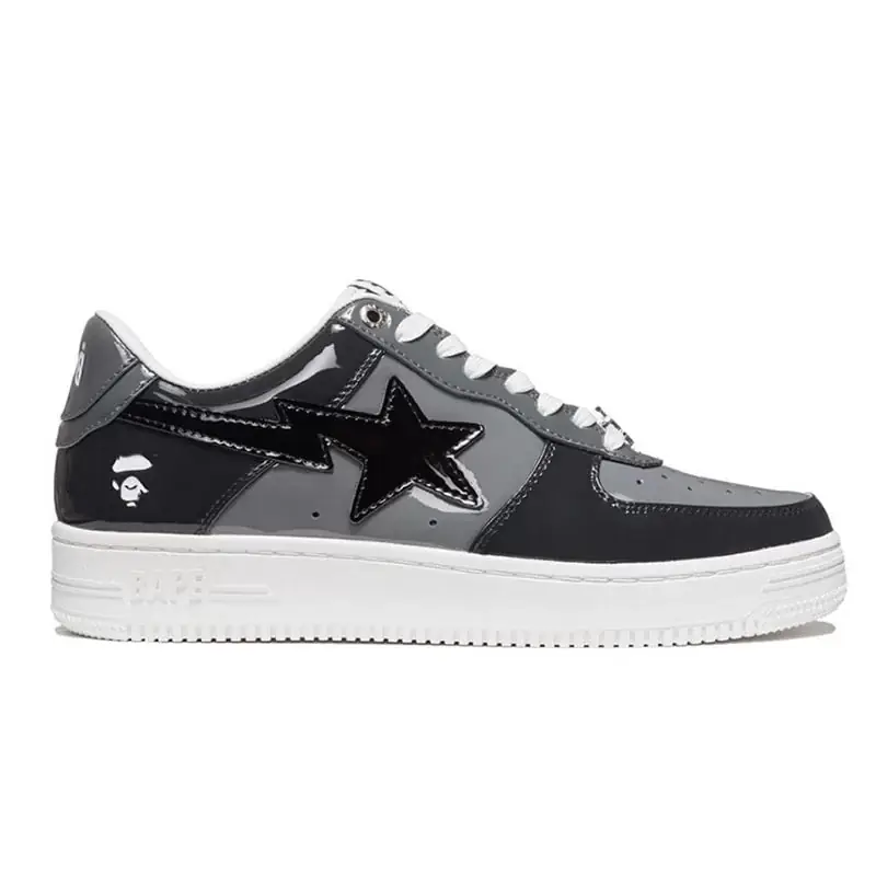 بتینگ ایپ بیپ استا طوسی A Bathing Ape Bape Sta Low Grey Black