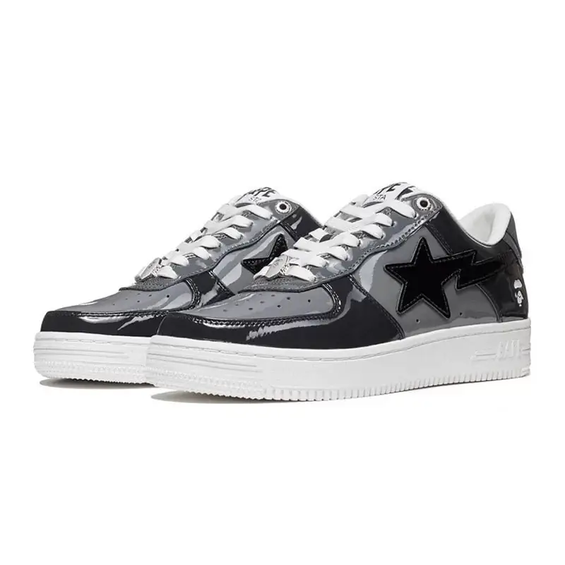بتینگ ایپ بیپ استا طوسی A Bathing Ape Bape Sta Low Grey Black