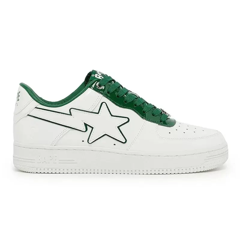 بتینگ ایپ بیپ استا سبز A Bathing Ape Bape Sta Low White Green