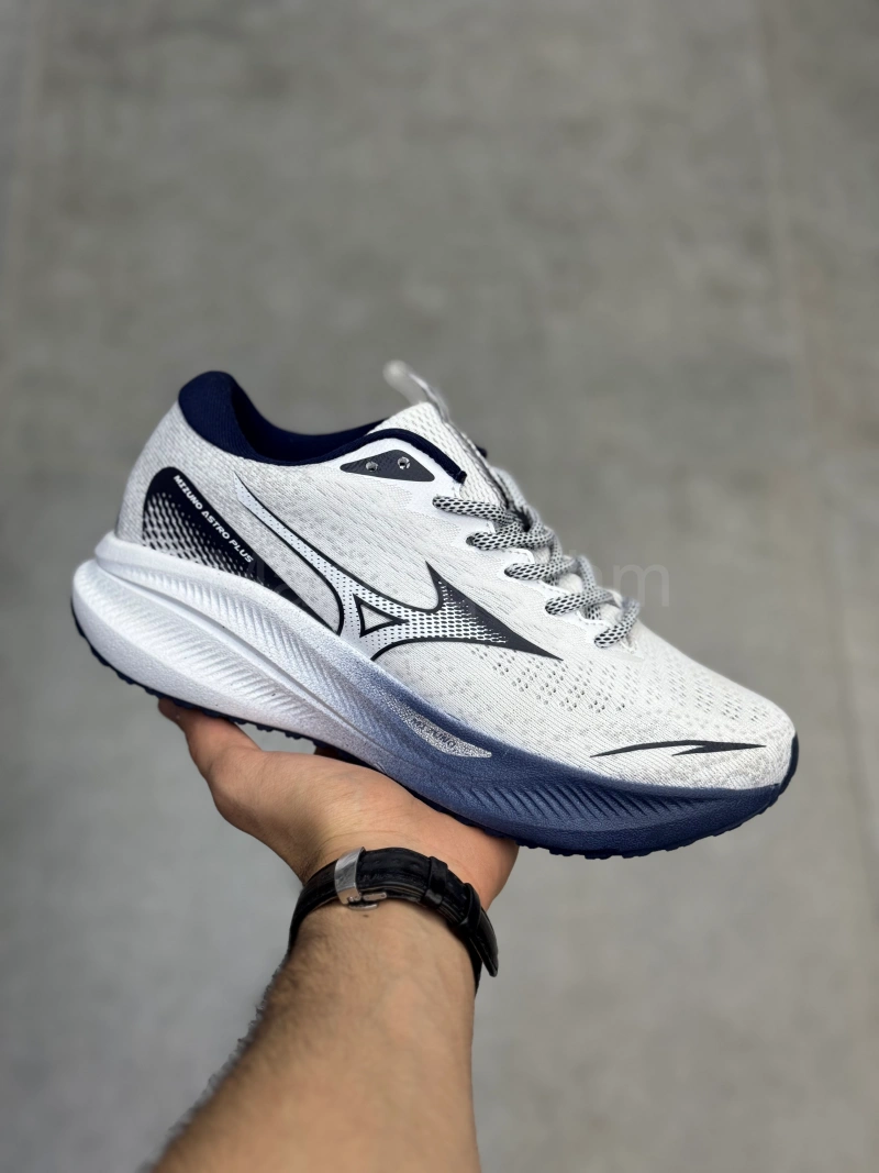 کفش میزانو استرو پلاس سفید سرمه‌ای Mizuno Astro Plus White Navy Dark Blue