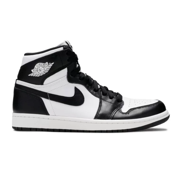کتونی نایک جردن سفید مشکی Jordan 1 mid