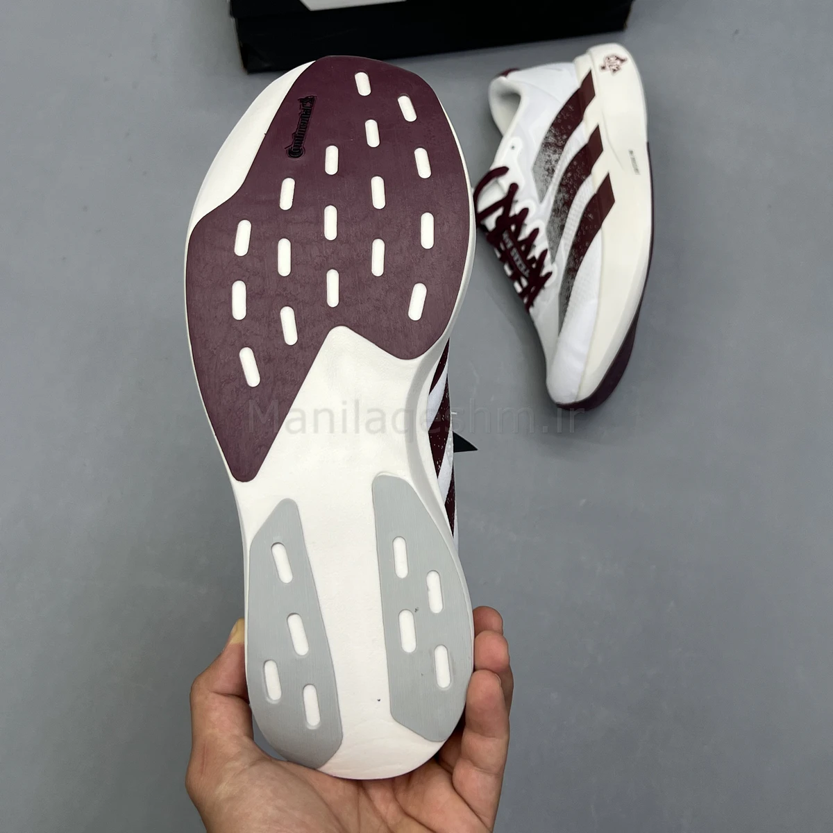 کفش آدیداس آدی زیرو سفید زرشکی Adidas Adizero Evo SL