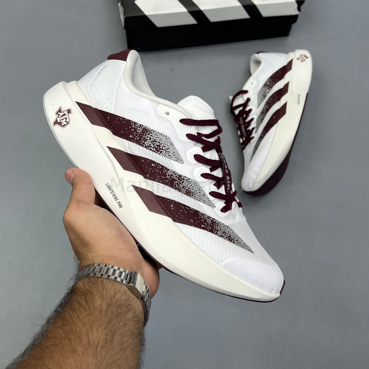 کفش آدیداس آدی زیرو سفید زرشکی Adidas Adizero Evo SL