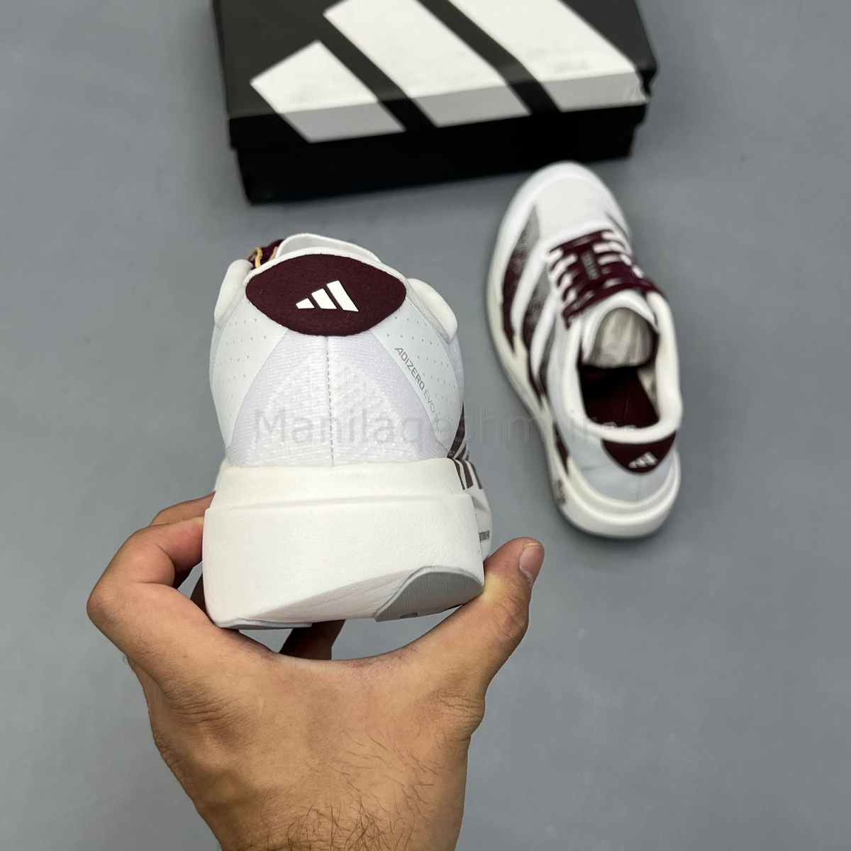 کفش آدیداس آدی زیرو سفید زرشکی Adidas Adizero Evo SL