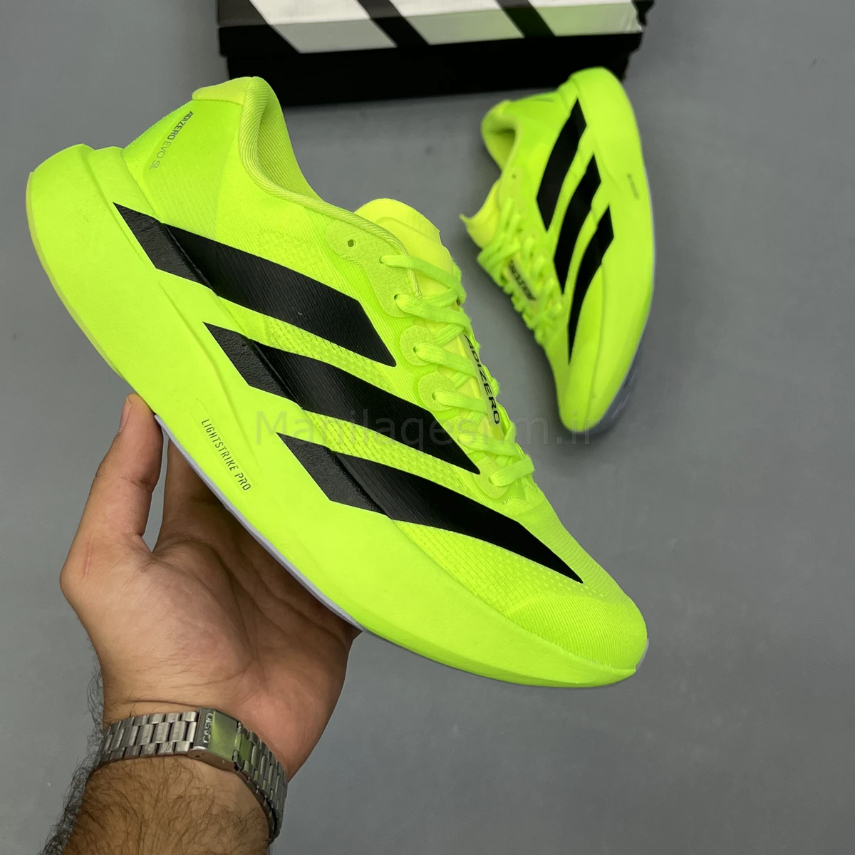 کفش آدیداس آدی زیرو سبز فسفری Adidas Adizero Evo SL