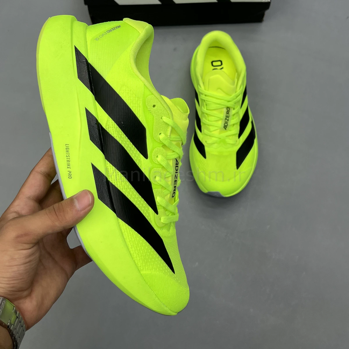 کفش آدیداس آدی زیرو سبز فسفری Adidas Adizero Evo SL