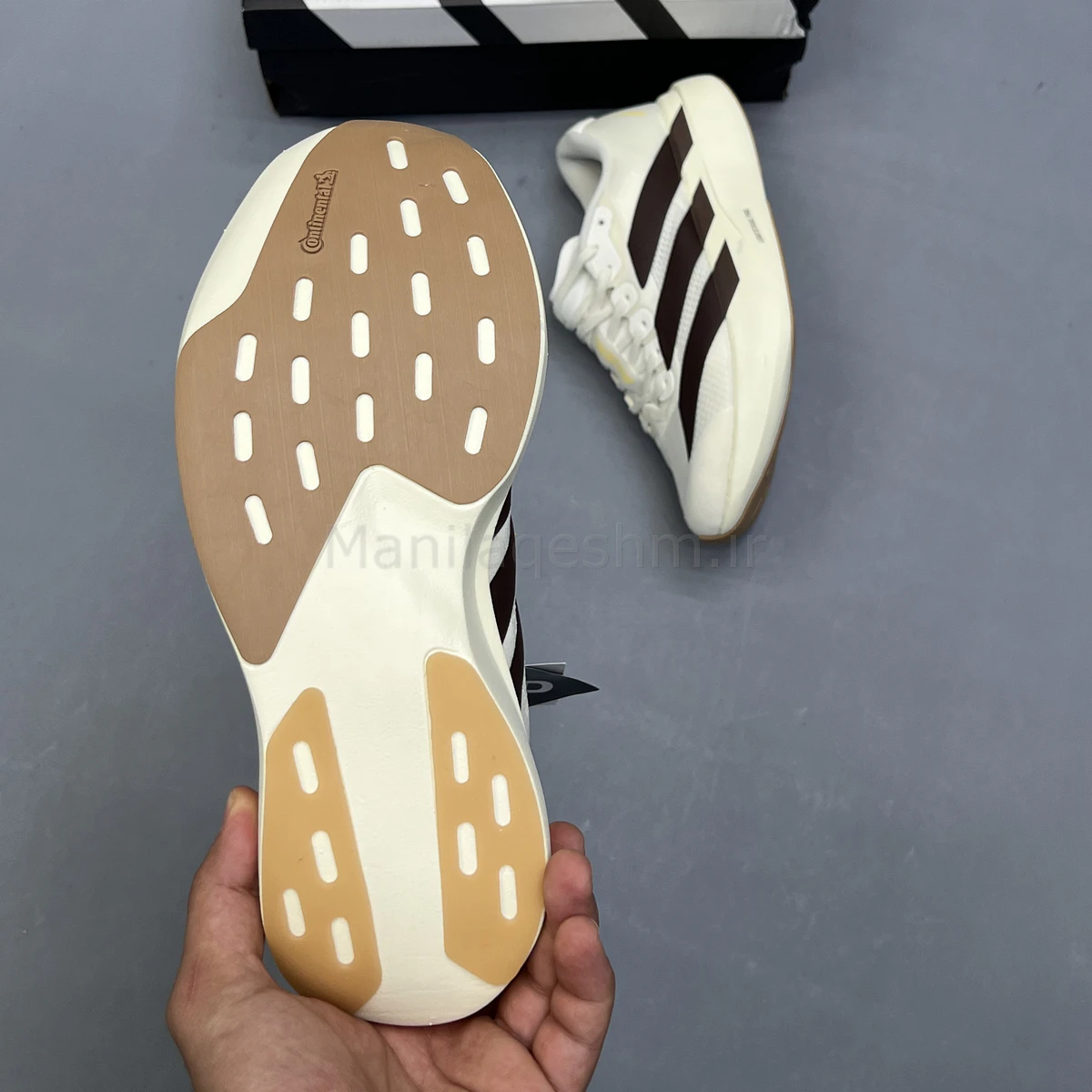 کفش آدیداس آدی زیرو کرم قهوه ای Adidas Adizero Evo SL