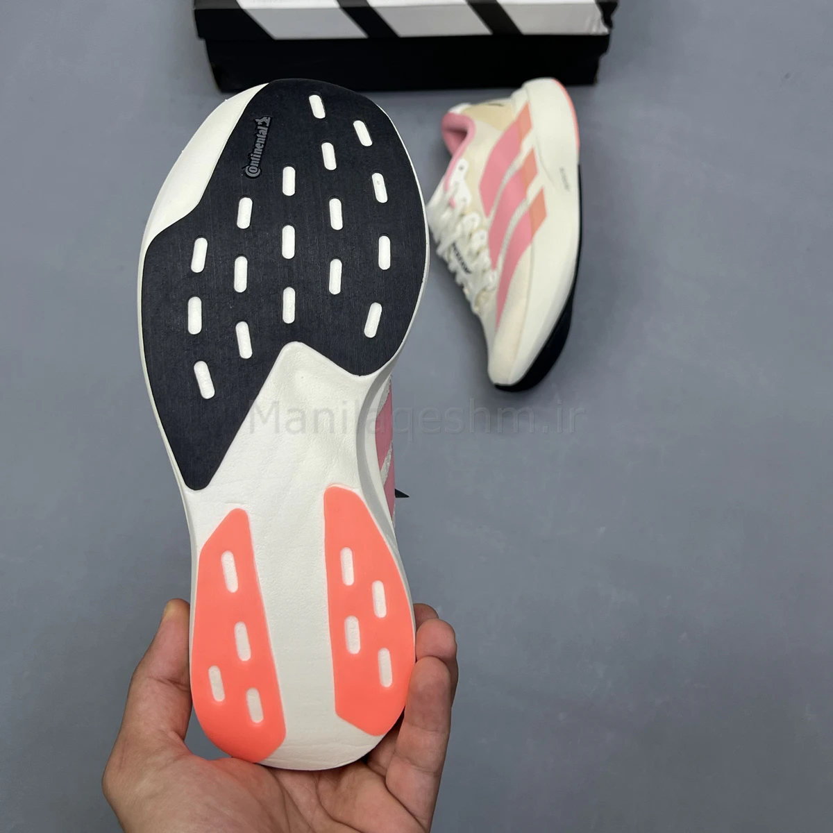 کفش آدیداس آدی زیرو کرم صورتی Adidas Adizero Evo SL