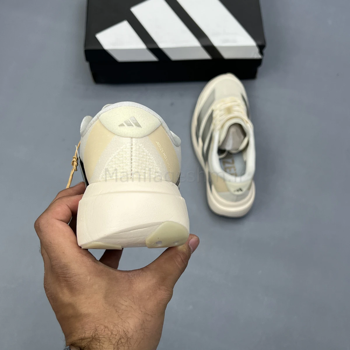 کفش آدیداس آدی زیرو کرم نقره ای Adidas Adizero Evo SL