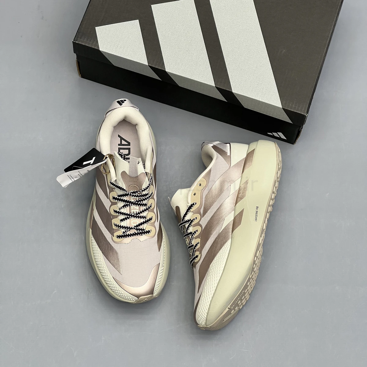 کفش آدیداس آدی زیرو کرم قهوه ای Adidas Adizero Evo SL ATR