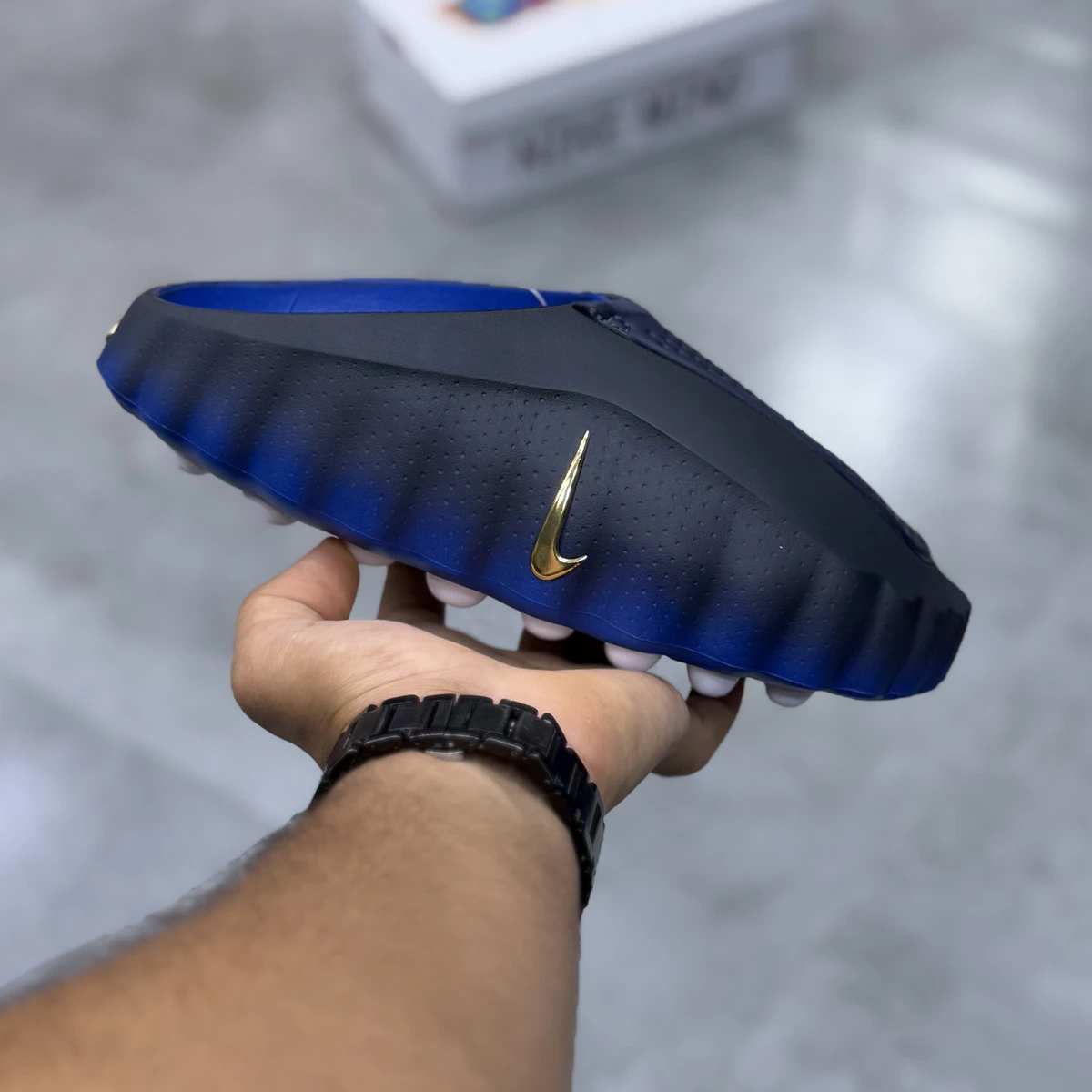 دمپایی نایک مایند مشکی آبی Nike Mind