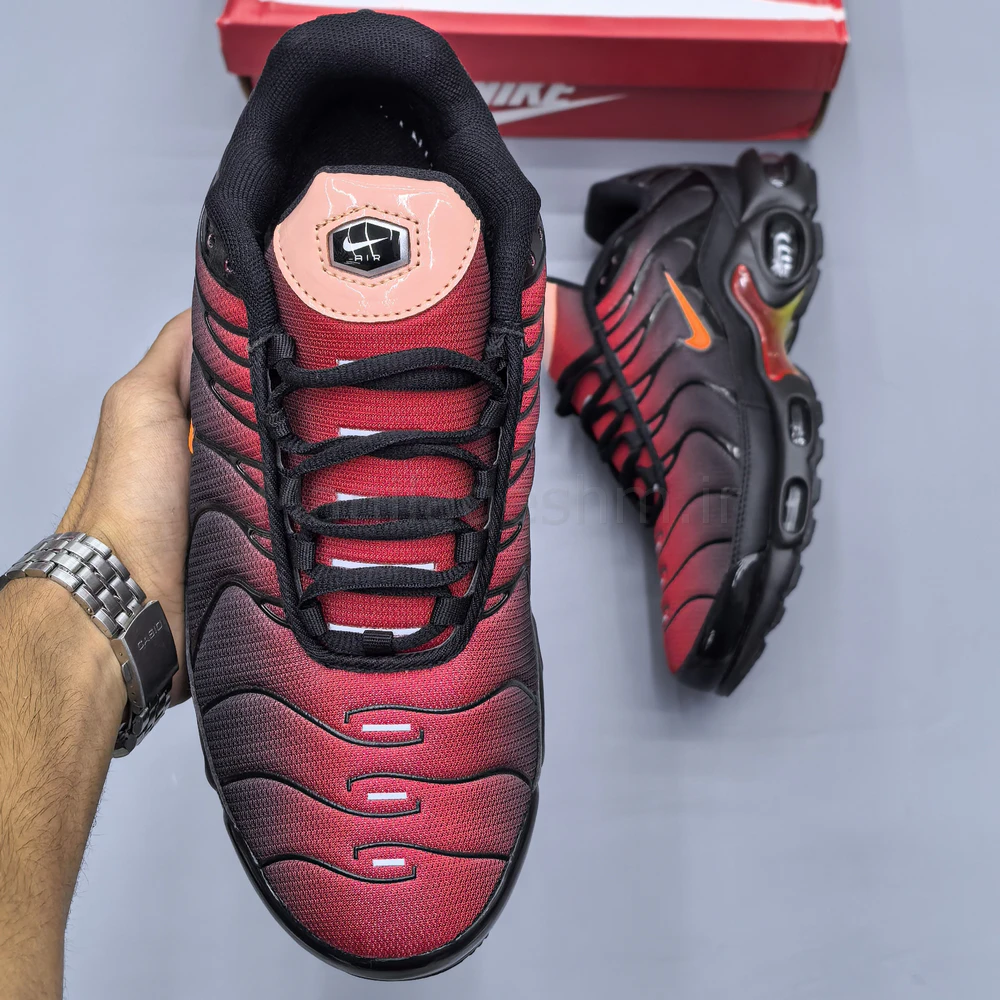 کفش نایک ایر مکس تی‌ان مشکی قرمز نارنجی Nike Air Max TN