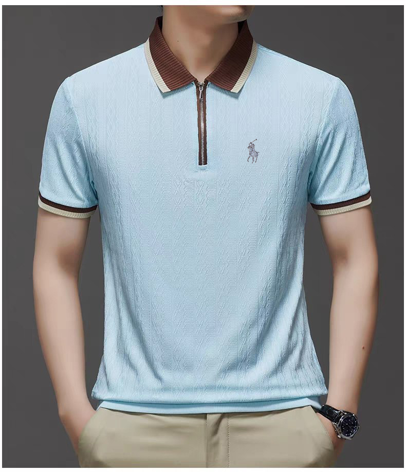 تیشرت نیم زیپ یقه دار برند POLO پولو کد 917