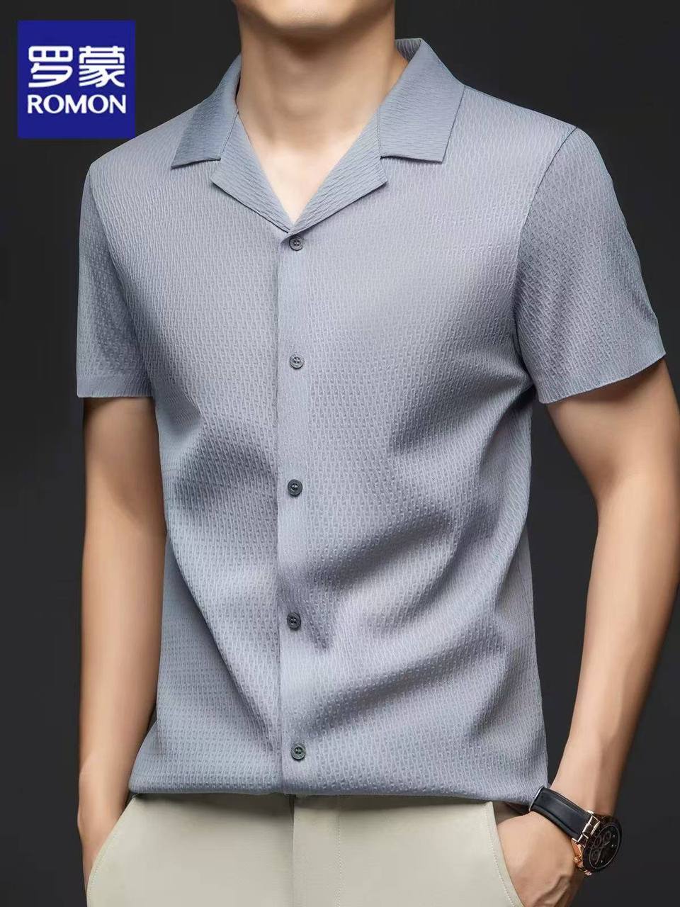 پیراهن یقه کوبایی کد 93001