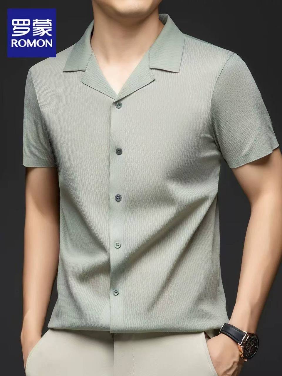 پیراهن یقه کوبایی کد 93001