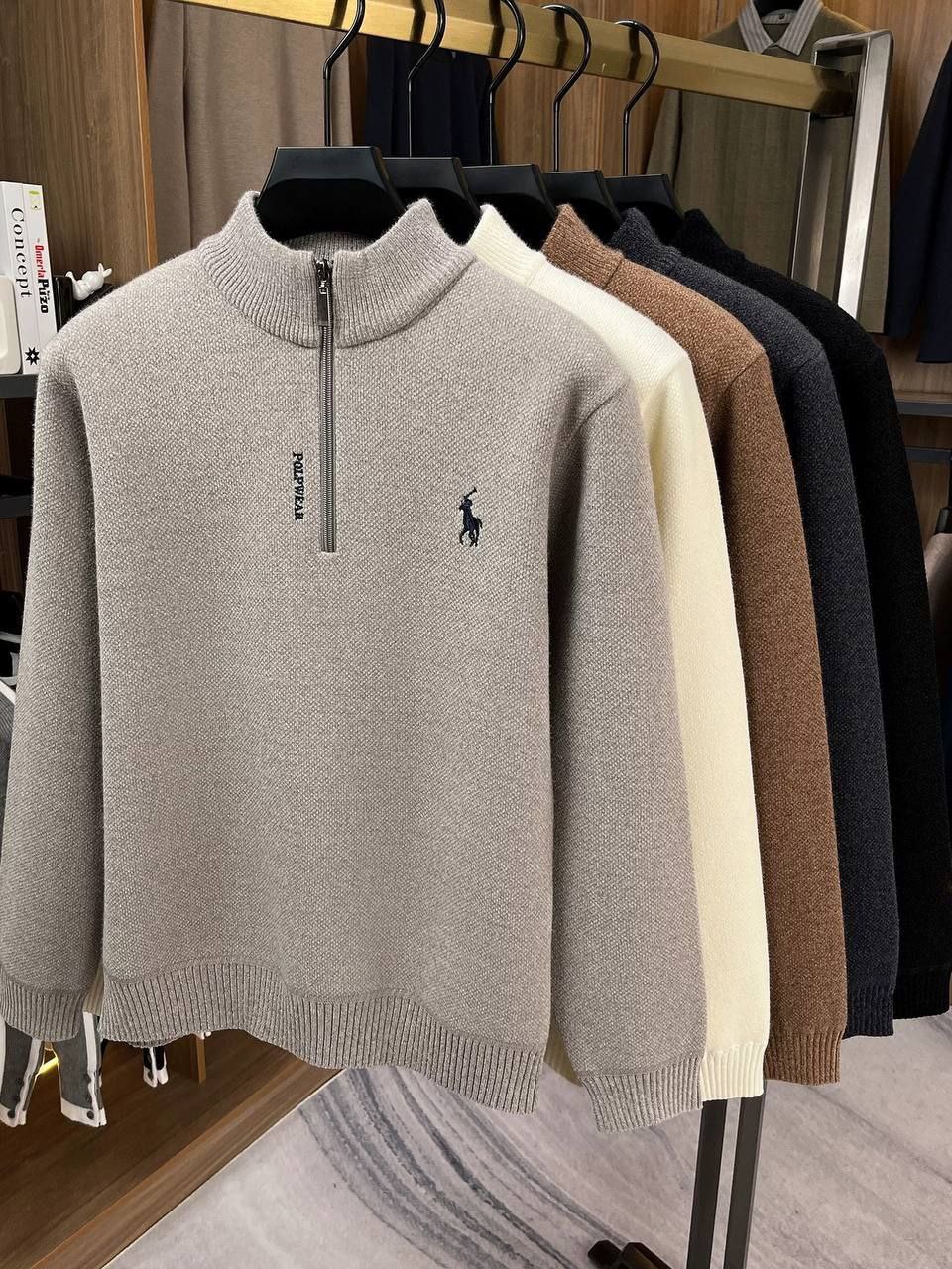 بافت نیم زیپ پولو کد 7260