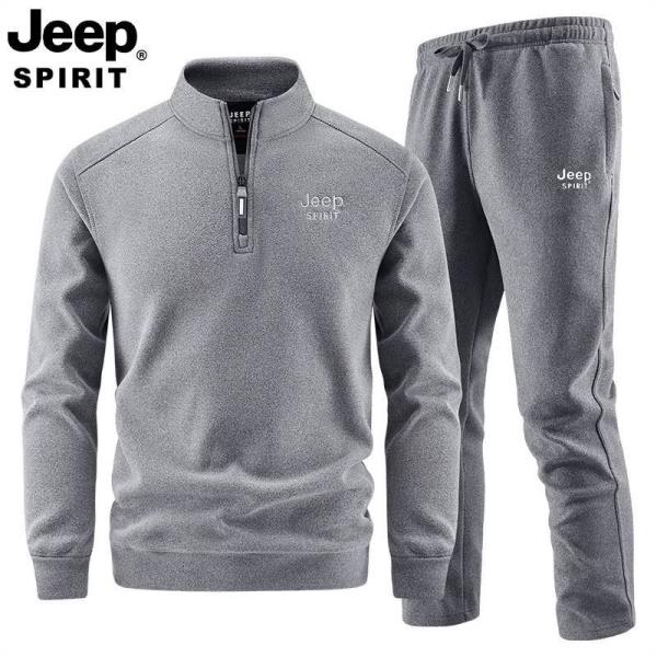 ست پلار نیم زیپ با شلوار داخل حوله ای کد 2526