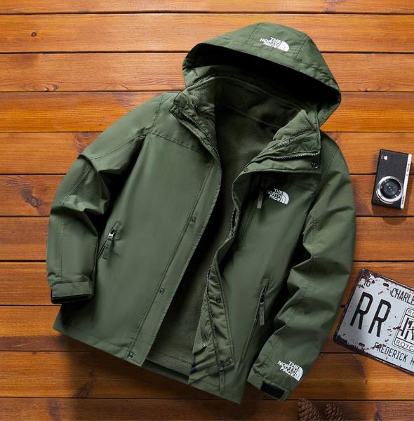 کاپشن دو پوش پلار دار دو قلو (گورتکس) مارک North face کد 999N