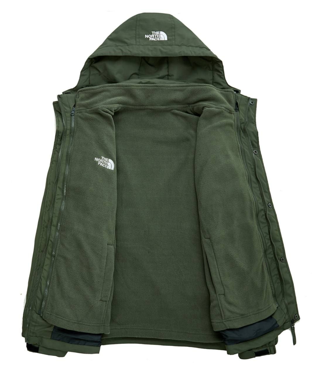 کاپشن دو پوش پلار دار دو قلو (گورتکس) مارک North face کد 999N
