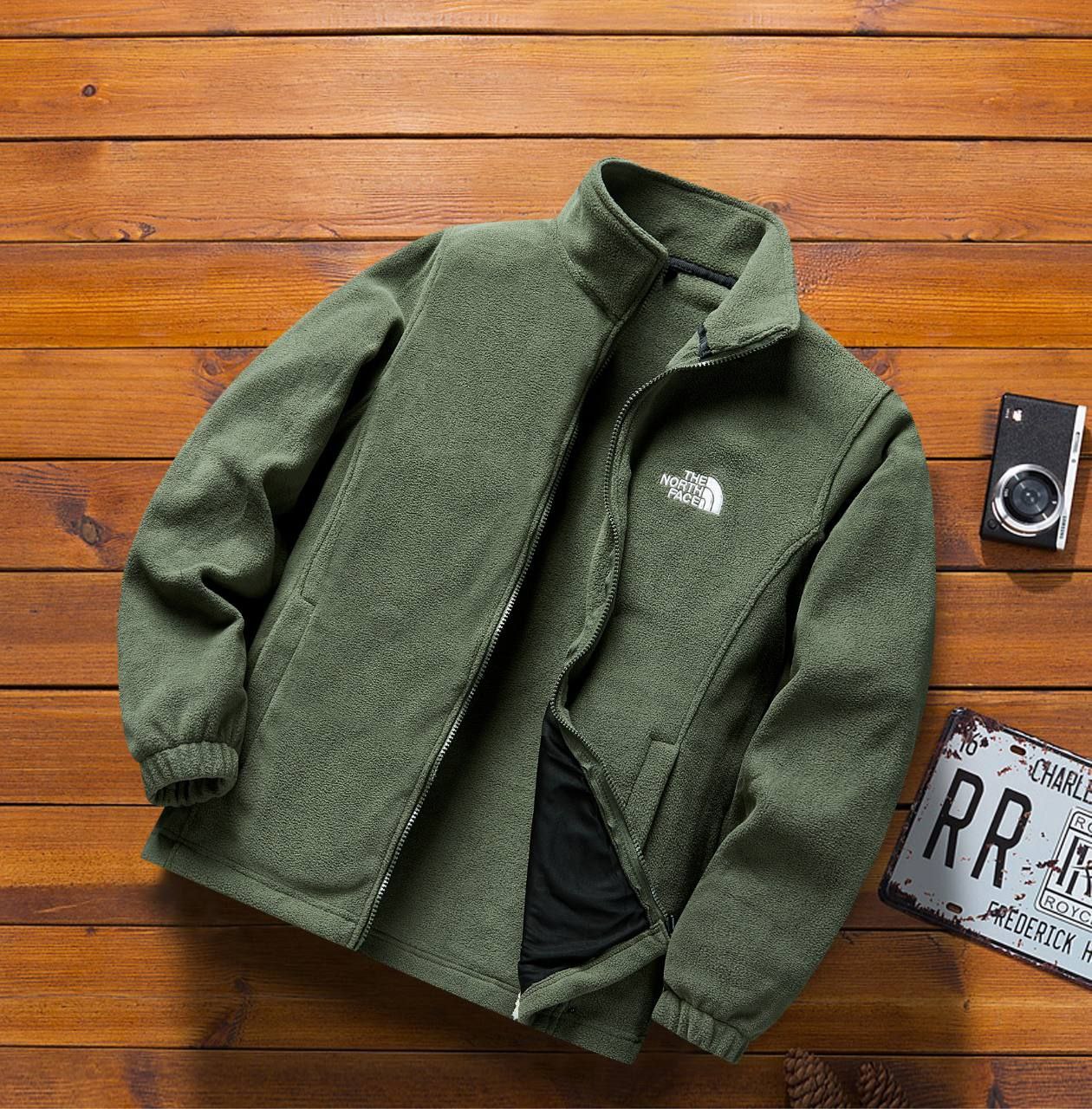 کاپشن دو پوش پلار دار دو قلو (گورتکس) مارک North face کد 999N