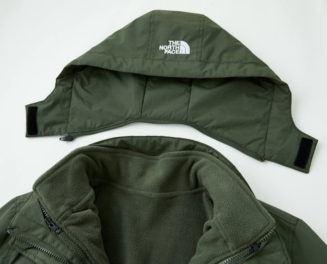 کاپشن دو پوش پلار دار دو قلو (گورتکس) مارک North face کد 999N