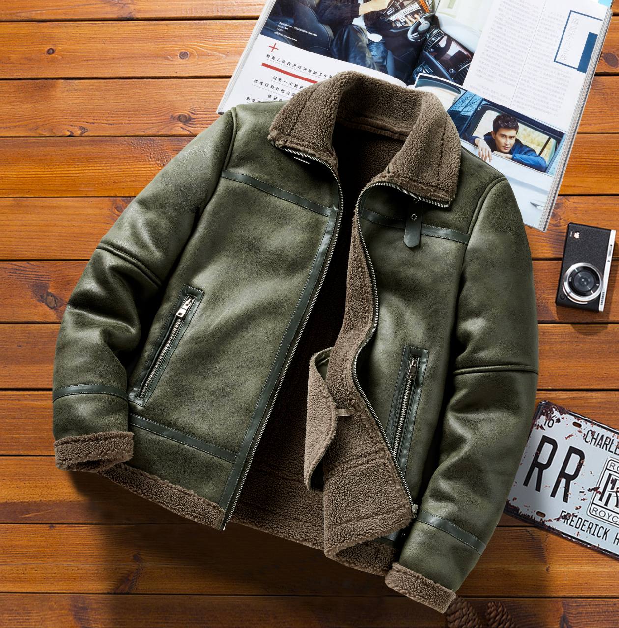 کاپشن چرم بوفالو 3293