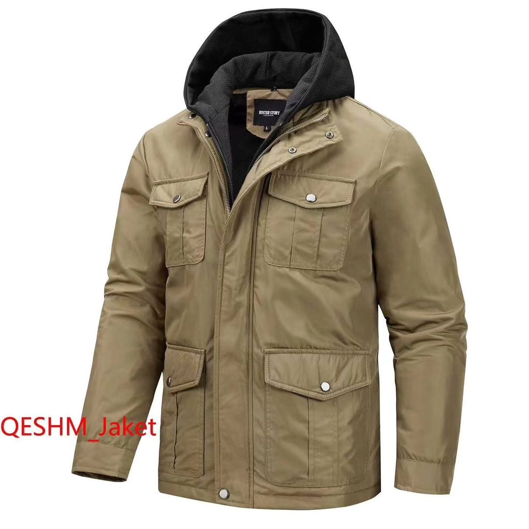 کاپشن برزنتی کلاه سویشرتی کد 2407
