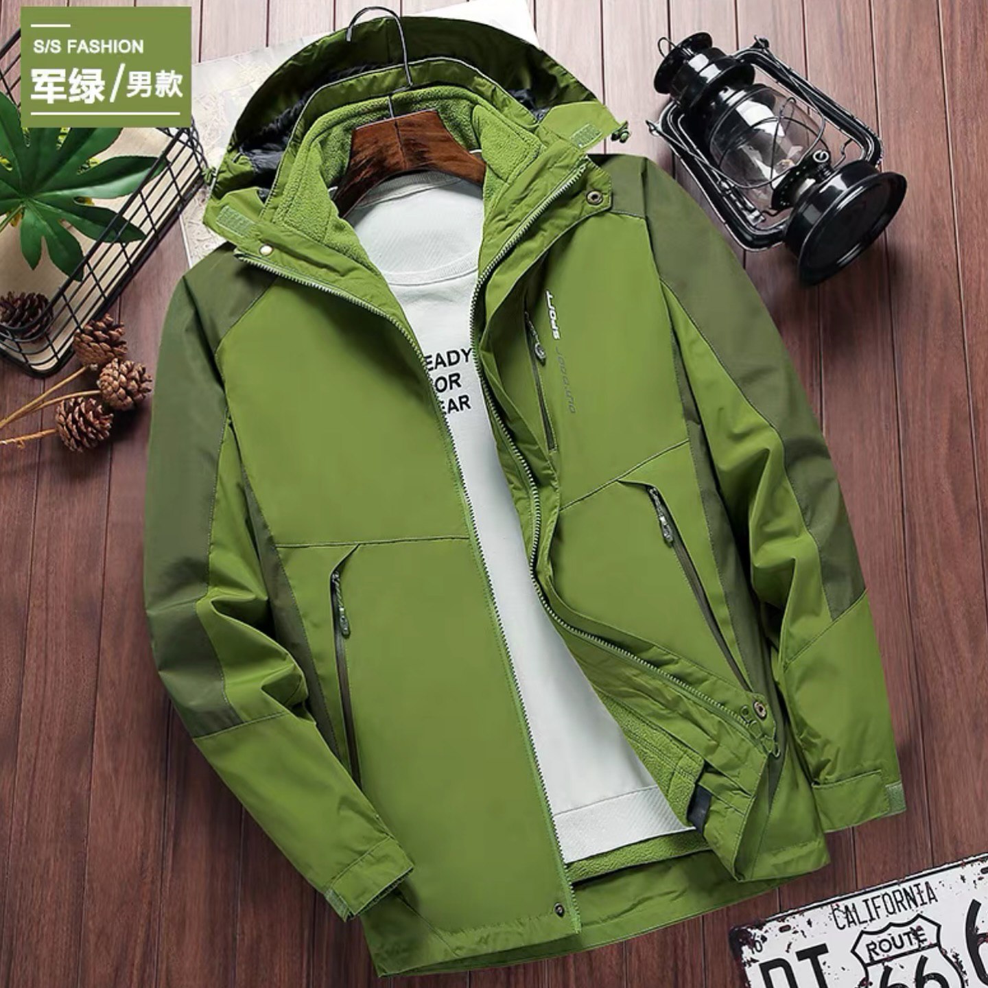 کاپشن دو پوش پلار دار دو قلو (گورتکس) مارک OUTDOOR کد 1818A
