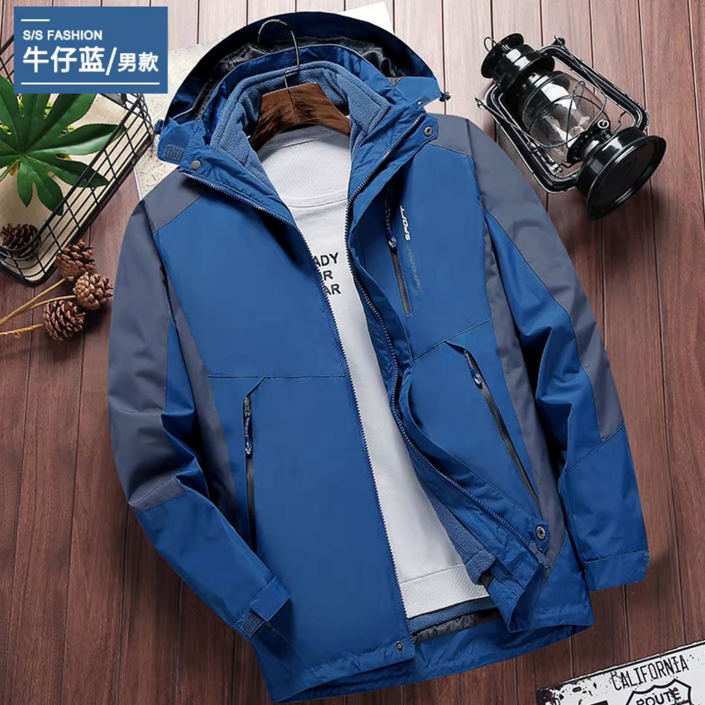 کاپشن دو پوش پلار دار دو قلو (گورتکس) مارک OUTDOOR کد 1818A
